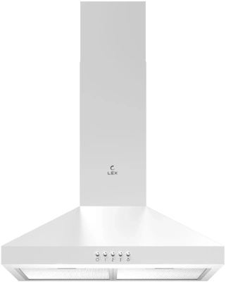 Вытяжка каминная Lex BRIZ 600 белый управление: кнопочное (1 мотор)