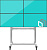 Подставка для телевизора Onkron FSPRO2L-22 серебристый 40"-55" макс.200кг напольный мобильный