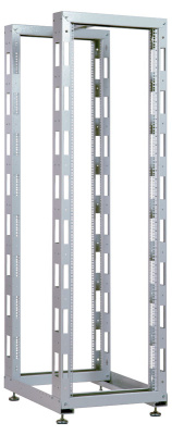 Стойка двухрамная ЦМО СТК-24.2 24U 620ммX800мм направл.под закл.гайки 250кг серый