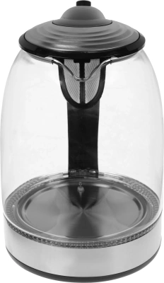 Чайник электрический Kitfort КТ-657 1.7л. 2200Вт нержавеющая сталь/черный корпус: стекло/пластик