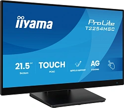 Монитор Iiyama 21.5" ProLite T2254MSC-B2AG черный IPS LED 16:9 HDMI M/M глянцевая HAS 300cd 178гр/178гр 1920x1080 100Hz DP FHD USB Touch 4.9кг