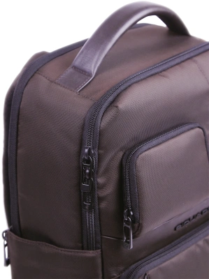 Рюкзак мужской Piquadro Wollem CA6238W129/TM темно-коричневый полиэстер/натур.кожа