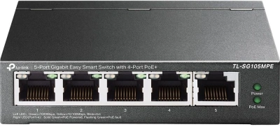 Коммутатор TP-Link TL-SG105MPE (L2) 5x1Гбит/с 4PoE+ 120W неуправляемый