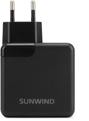 Сетевое зар./устр. SunWind SWWB6 65W 3.25A (PD+QC) USB/USB Type-C универсальное черный (SWWB6H1105BK)