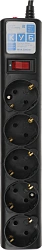 Сетевой фильтр Powercube SPG5-B3 3м (5 розеток) черный (коробка)