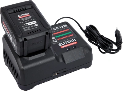 Пистолет для герметика Elitech HD Professional CCG 20SL6 (E2208.013.01) аккумуляторный закрытый для герметиков черный/красный (205762)