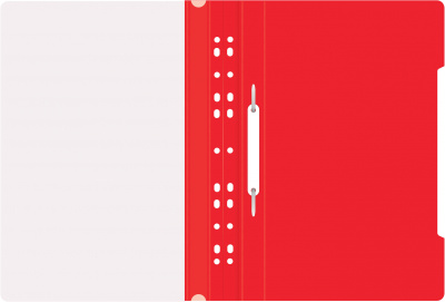 Папка-скоросшиватель Бюрократ PS-P20RED A4 прозрач.верх.лист боков.перф. пластик красный 0.12/0.16