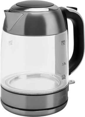 Чайник электрический Polaris PWK 1791CGL 1.7л. 2200Вт серебристый матовый корпус: стекло