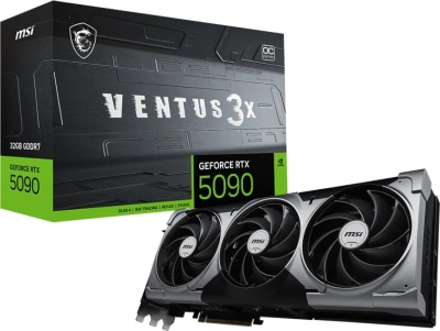 Видеокарта MSI PCI-E 5.0 RTX 5090 32G VENTUS 3X OC NVIDIA GeForce RTX 5090 32Gb 512bit GDDR7 2437/30000 HDMIx1 DPx3 HDCP Ret