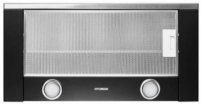 Вытяжка встраиваемая Hyundai HBH 6232 IX нержавеющая сталь/черный управление: кнопочное (1 мотор)