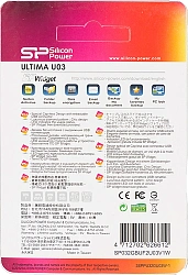Флеш Диск Silicon Power 32Gb Ultima U03 SP032GBUF2U03V1W USB2.0 белый