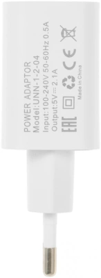 Сетевое зар./устр. Wiiix UNN-1-2-04-W 2.4A USB Type-C универсальное белый