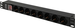 Блок распределения питания NTSS NTSS-PDU-DA1015 гор.размещ. 8xSchuko базовые 10A C14