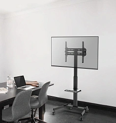 Подставка для телевизора Ultramounts UM252 черный 32"-55" макс.35кг напольный мобильный