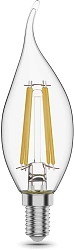 Лампа филам. Gauss Filament 11Вт цок.:E14 свеча 220B св.свеч.бел.нейт. CF35 (упак.:10шт) (104801211)