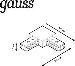 Соединитель Gauss TR108 белый