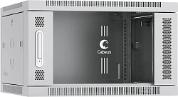 Шкаф коммутационный Cabeus (SH-05F-6U60/45) настенный 6U 600x450мм пер.дв.стекл 60кг серый 390мм 368мм IP20 сталь