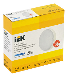 Светильник IEK ДПО2014Д 12Вт 6500K белый датч.движ. (LDPO3-2014D-12-6500-K01)