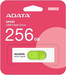 Флеш Диск A-Data 256GB UV320 AUV320-256G-RWHGN USB3.2 белый/зеленый