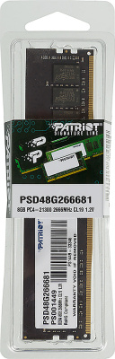 Память DDR4 8Gb 2666MHz Patriot PSD48G266681 Signature RTL PC4-21300 CL19 DIMM 288-pin 1.2В single rank Ret