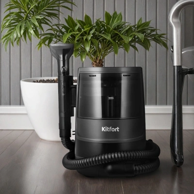 Пылесос паровой Kitfort КТ-5353 1700Вт черный/серый