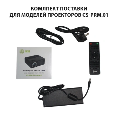 Проектор Cactus CS-PRM.01B.Full HD LCD 700Lm ANSI (1920x1080) 2500:1 ресурс лампы:50000часов 2xUSB typeA 2xHDMI 1.8кг
