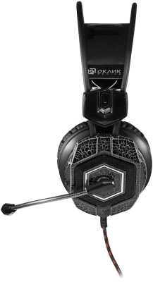 Наушники с микрофоном Оклик HS-L500G TOXIC черный 2.2м мониторные оголовье (472656)