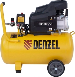 Компрессор поршневой Denzel DK1800/50,Х-PRO масляный 280л/мин 50л 1800Вт желтый/черный