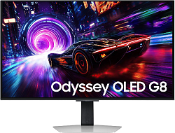 Монитор Samsung 32" Odyssey OLED G8 LS32FG812SIXCI серебристый OLED LED 16:9 HDMI матовая HAS Piv 260cd 178гр/178гр 3840x2160 240Hz FreeSync Premium Pro DP 4K USB 8.4кг