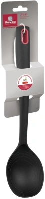 Ложка для первых/вторых блюд Rondell Urban RD-616 черный/красный упак.:картонная подложка