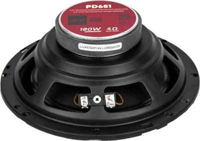 Колонки автомобильные ACV PD-651 BEATS (без решетки) 180Вт 88дБ 4Ом 16см (6.5дюйм) (ком.:2кол.) коаксиальные однополосные
