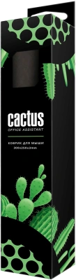 Коврик для мыши Cactus Black 300x250x3мм (CS-MP-D01M)