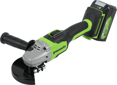 Углошлифовальная машина Greenworks GD24AGK4 10500об/мин рез.шпин.:M14 d=125мм (3200207UB)