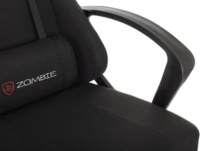 Кресло игровое Zombie Carry черный/серый с подголов. крестов. пластик пластик черный