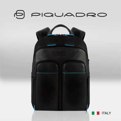 Рюкзак мужской Piquadro Blue Square Revamp CA5574B2V/N черный кожа