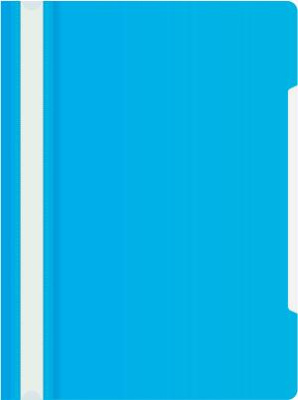 Папка-скоросшиватель Бюрократ -PS20AZURE A4 прозрач.верх.лист пластик голубой 0.12/0.16