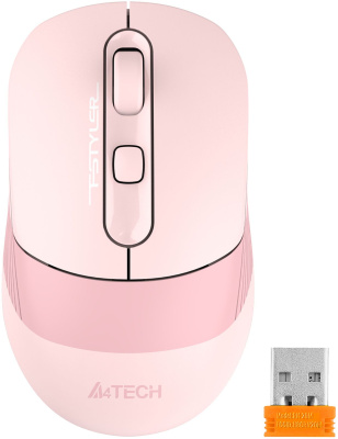 Мышь A4Tech Fstyler FB10CS розовый оптическая 2000dpi silent беспров. BT/Radio USB 4but (FB10CS USB BABY PINK)