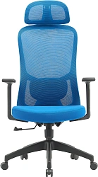 Кресло Cactus CS-MC515-BL темно-синий сиденье темно-синий сетка/ткань с подголов. крестов. пластик пластик черный