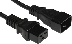Шнур питания Lanmaster LAN-PP19/20-2.0-BK C19-C20 проводник.:3x1.5мм2 2м 220В 16А черный