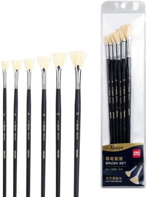 Набор кистей Deli 73896 Arte Nuevo синтетика плоск. дерев.лакир.ручка