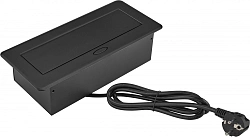 Розетка Cactus CS-SOCKET-EU3-BK для столешницы 26.5x11.8x6.5см черный