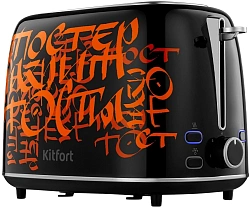 Тостер Kitfort КТ-6464 1080Вт черный/красный