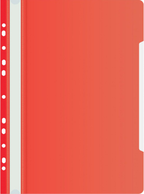 Папка-скоросшиватель Бюрократ PS-P20RED A4 прозрач.верх.лист боков.перф. пластик красный 0.12/0.16
