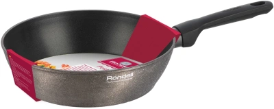 Сковорода Rondell Posh RDA-1475 круглая 24см покрытие: Xylan Plus ручка несъемная (без крышки) бронзовый