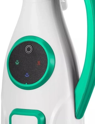 Швабра паровая Kitfort КТ-1098 1250Вт белый/зеленый