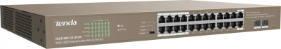 Коммутатор Tenda TEG1126P-24-410W (L2) 24x1Гбит/с 2SFP 24PoE 370W неуправляемый