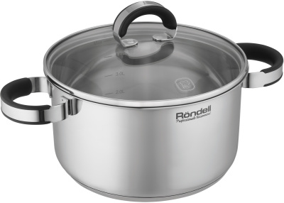 Кастрюля Rondell Brando RDS-1805 5.1л. d=24см (с крышкой) стальной