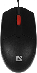 Мышь Defender Delta MM-523 черный оптическая 1000dpi USB для ноутбука 2but (52523)