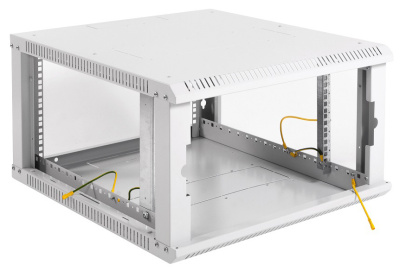 Шкаф коммутационный ЦМО ШРН-ЭКОНОМ (ШРН-Э-6.500) настенный 6U 600x520мм пер.дв.стекл 75кг серый 470мм 14.94кг 345мм