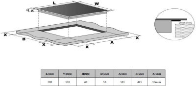 Индукционная варочная поверхность Weissgauff HI 642 WFZC белый